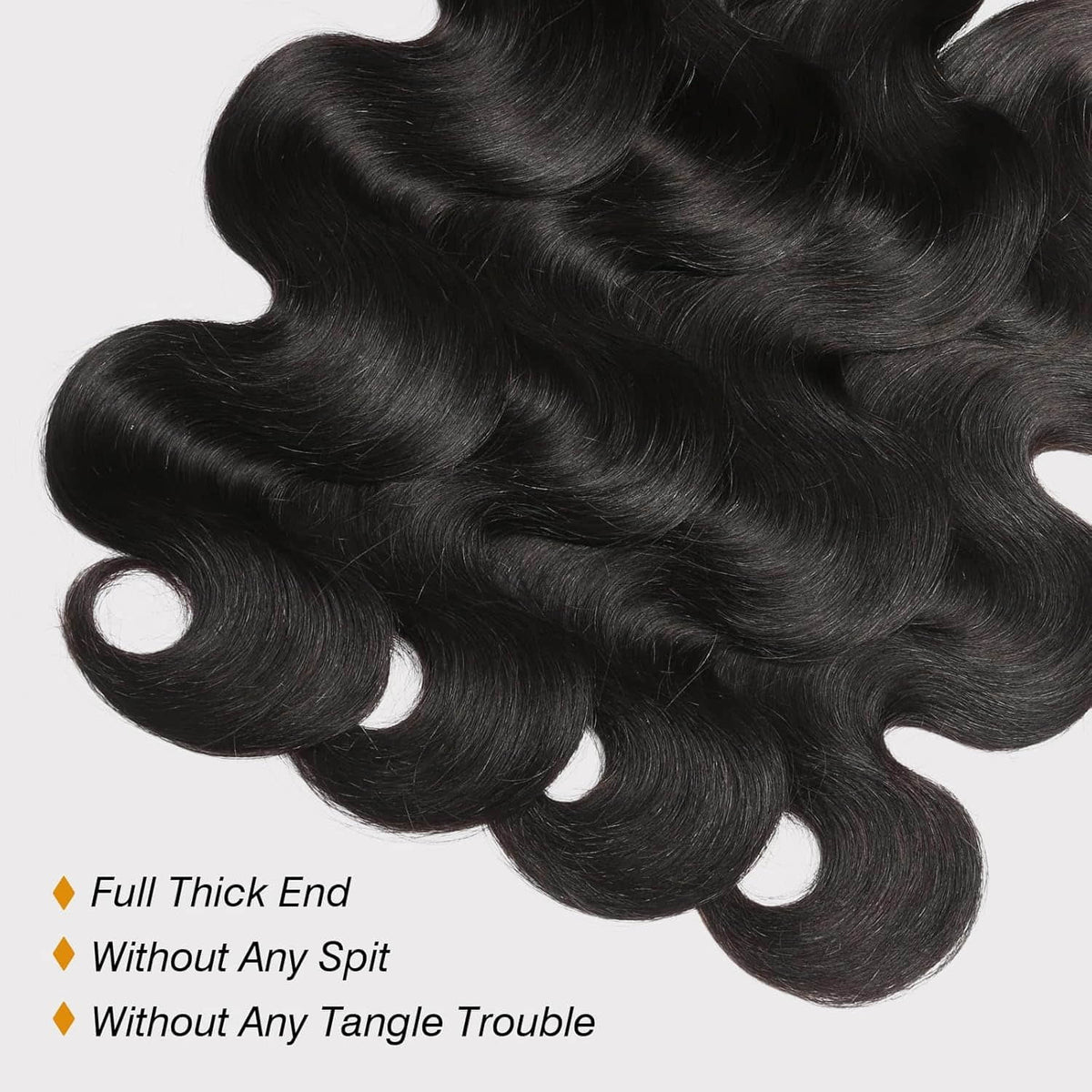 Brazilian Body Wave Human Hair Bundles – Soft, Full & Naturally Bouncy Virgin Hair, Natural Color