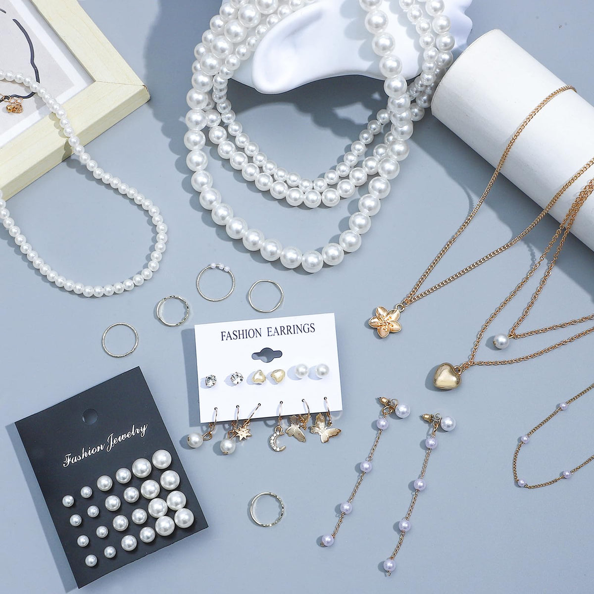 69-Piece Gold Jewelry Set for Women | Necklaces, Bracelets & Earrings