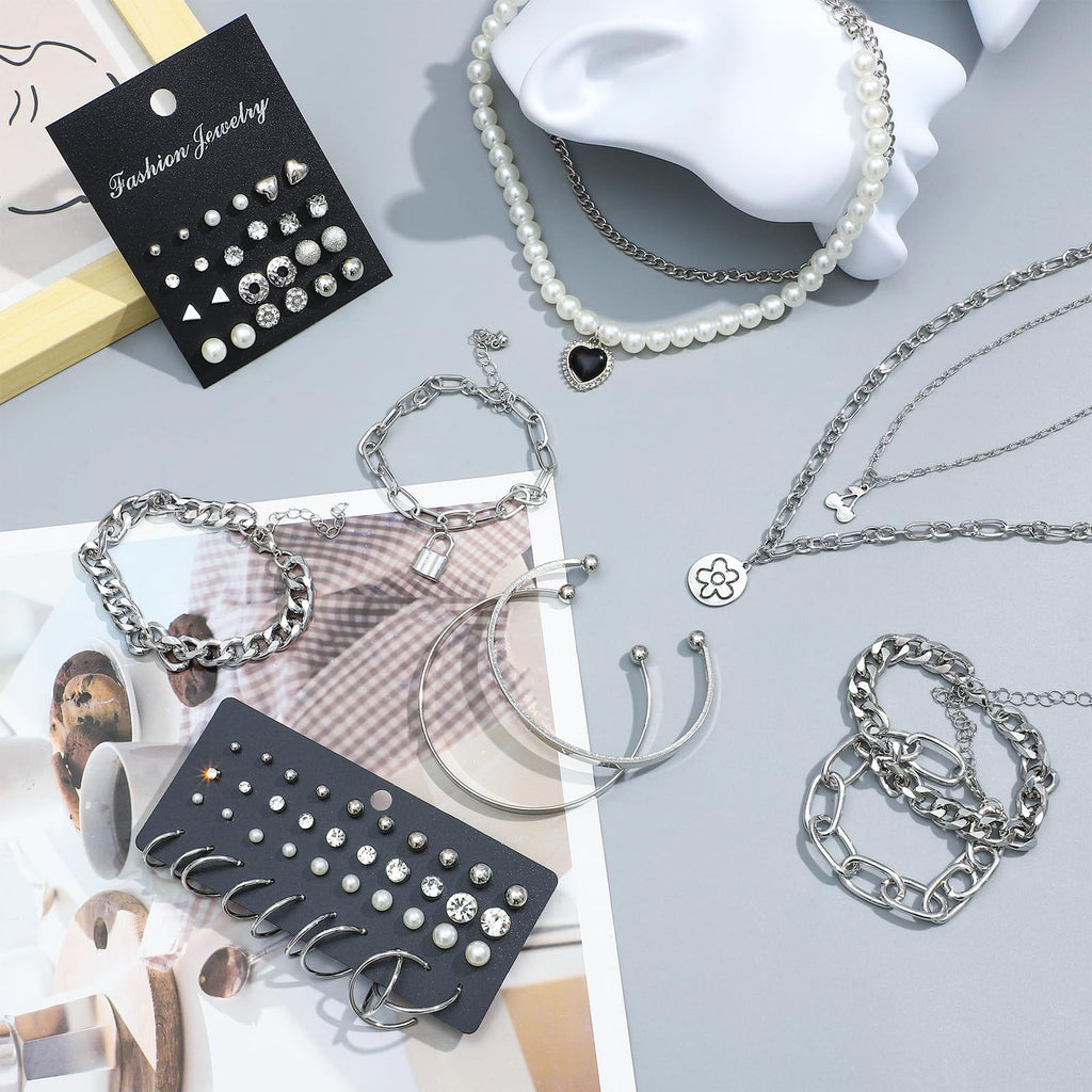 69-Piece Gold Jewelry Set for Women | Necklaces, Bracelets & Earrings