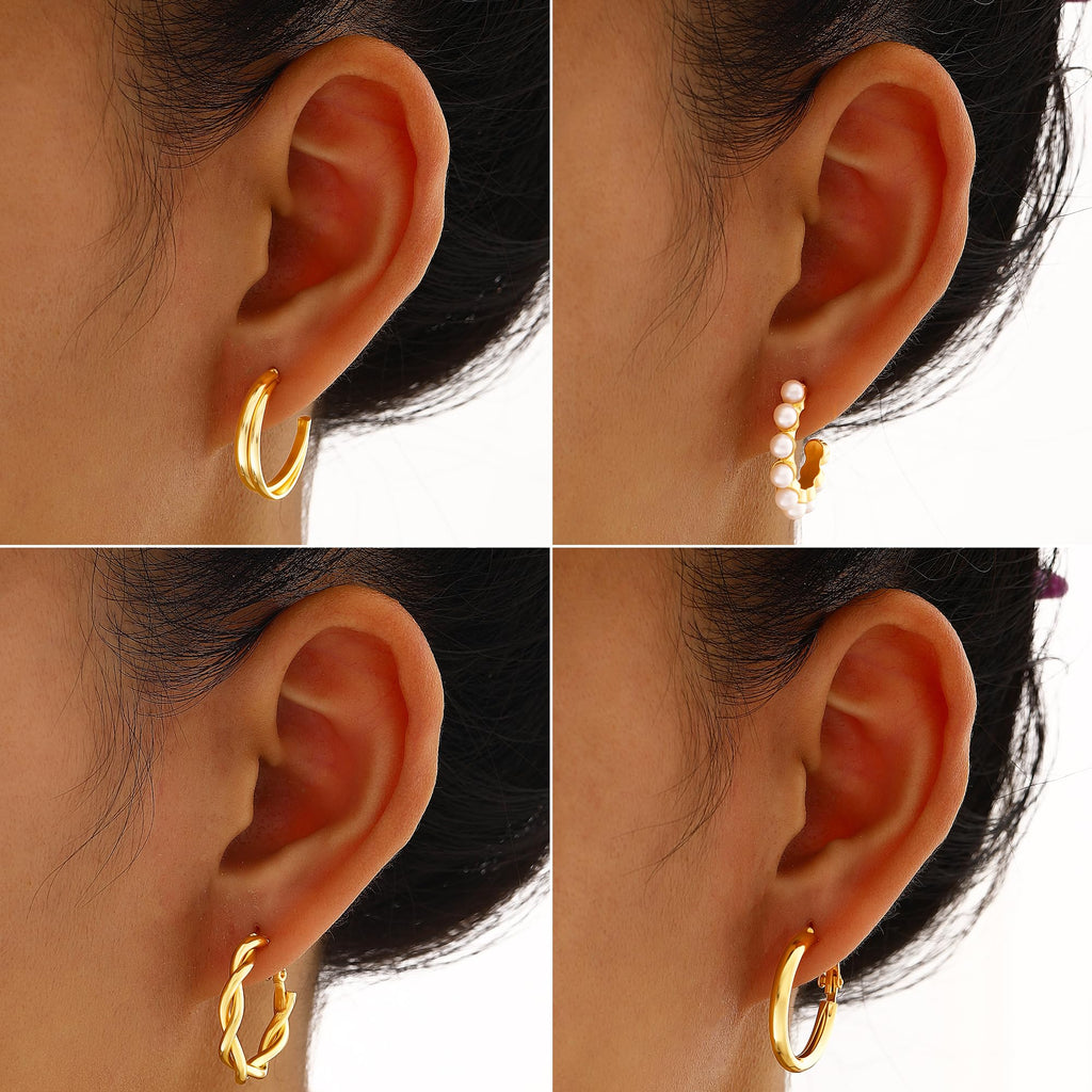 68-Piece Gold Jewelry Set for Women – Necklaces, Bracelets, Earrings & Rings