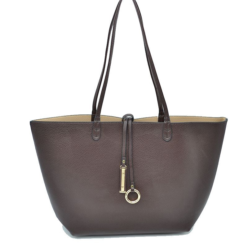 Women’s Reversible Vegan Leather Tote Bag – Soft Shoulder & Crossbody Handbag