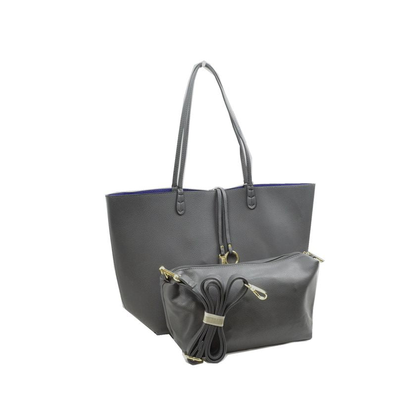 Women’s Reversible Vegan Leather Tote Bag – Soft Shoulder & Crossbody Handbag