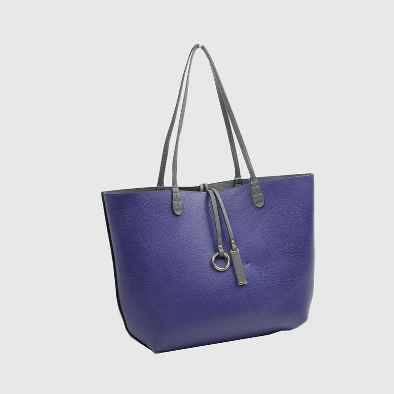 Women’s Reversible Vegan Leather Tote Bag – Soft Shoulder & Crossbody Handbag