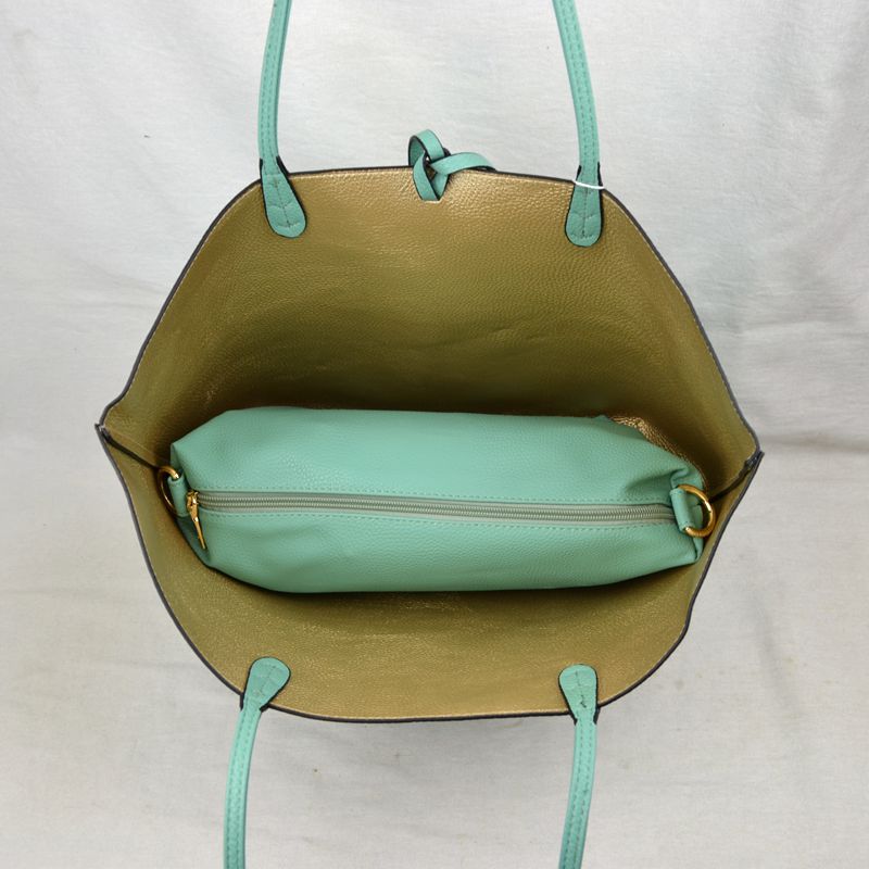 Women’s Reversible Vegan Leather Tote Bag – Soft Shoulder & Crossbody Handbag