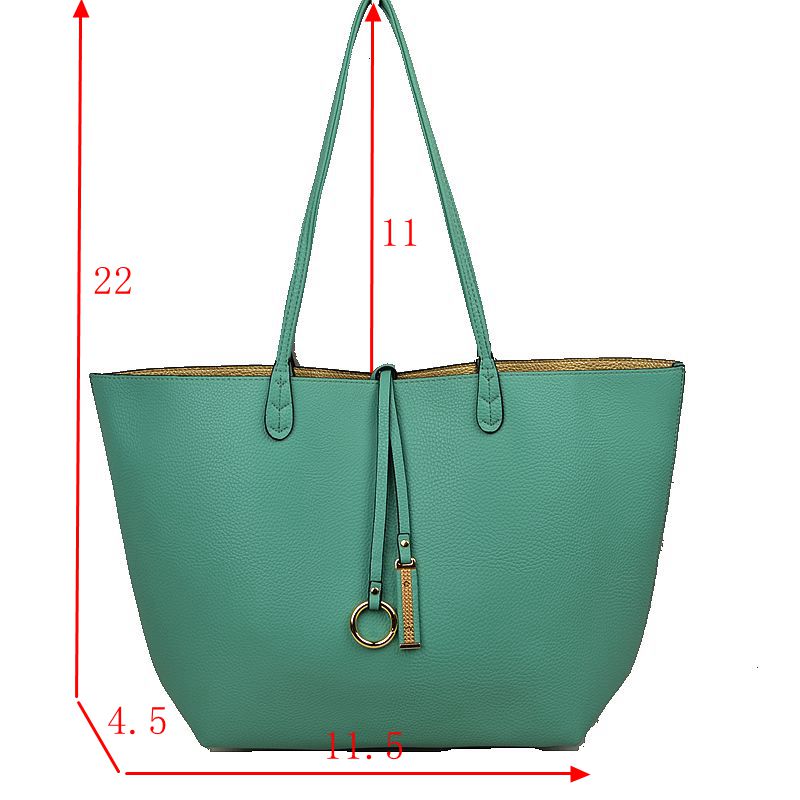 Women’s Reversible Vegan Leather Tote Bag – Soft Shoulder & Crossbody Handbag