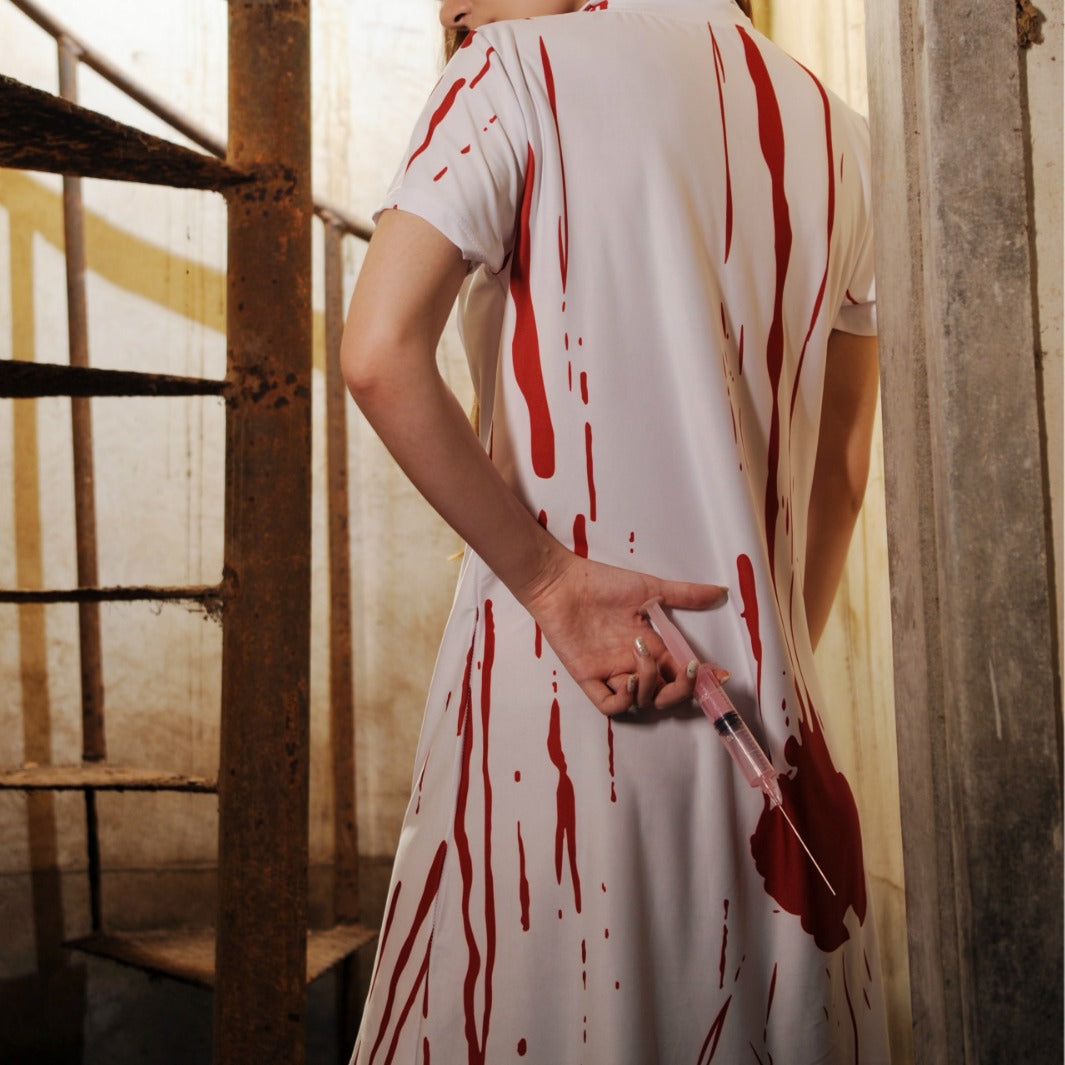 Women’s Vampire Nurse Halloween Costume – Ghost Nurse Role-Play Costume Set