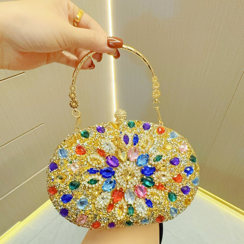 Luxury Rhinestone Evening Clutch for Women – Sparkling Wedding & Party Handbag