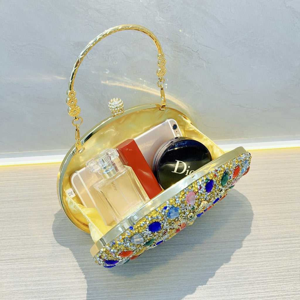 Luxury Rhinestone Evening Clutch for Women – Sparkling Wedding & Party Handbag