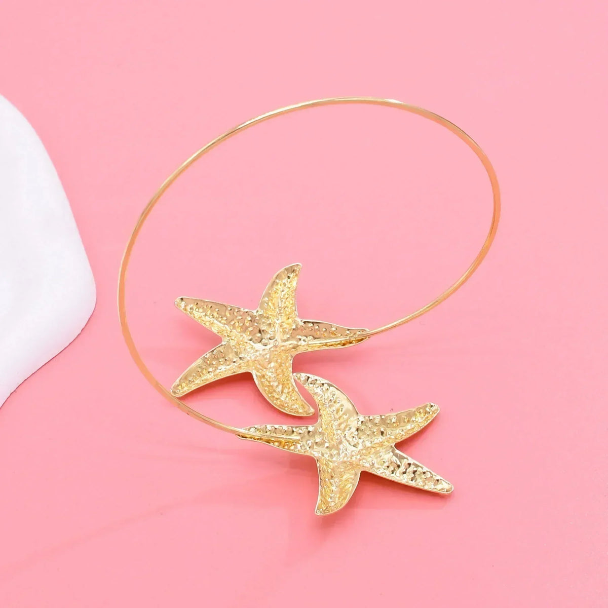 Golden Starfish Arm Cuff Bracelet for Women | Sidewalk Aura
