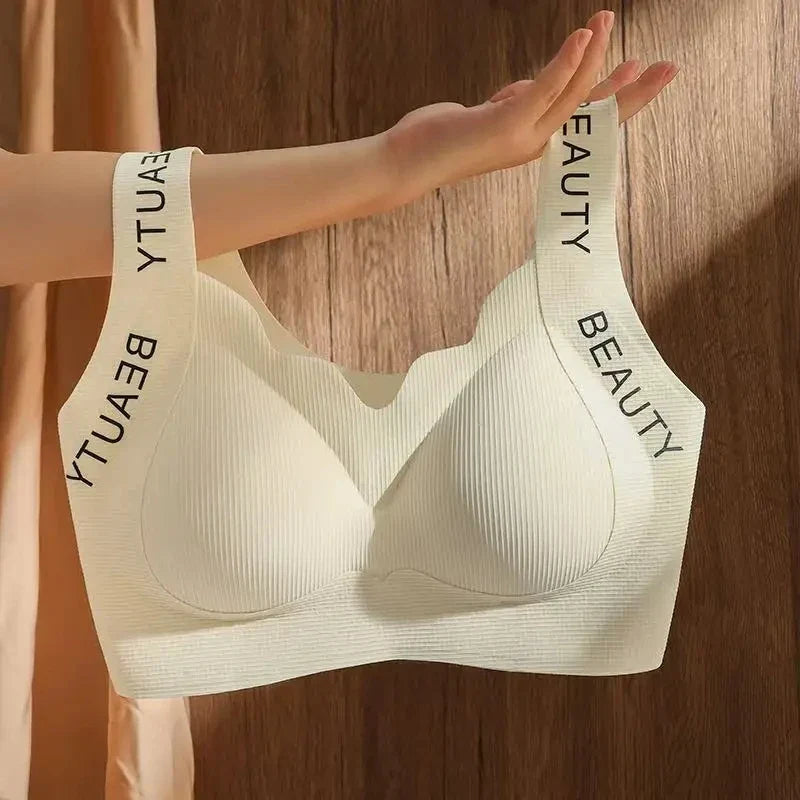 Smooth Comfort Women’s Seamless Wireless Bra – Full Coverage Push-Up Vest with Side Support