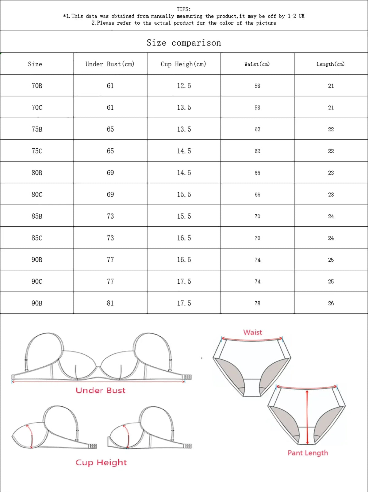 Women’s Rhinestone Lace Lingerie Set – Deep V Sheer Floral Underwire Bra & Matching Panty, 2-Piece Set