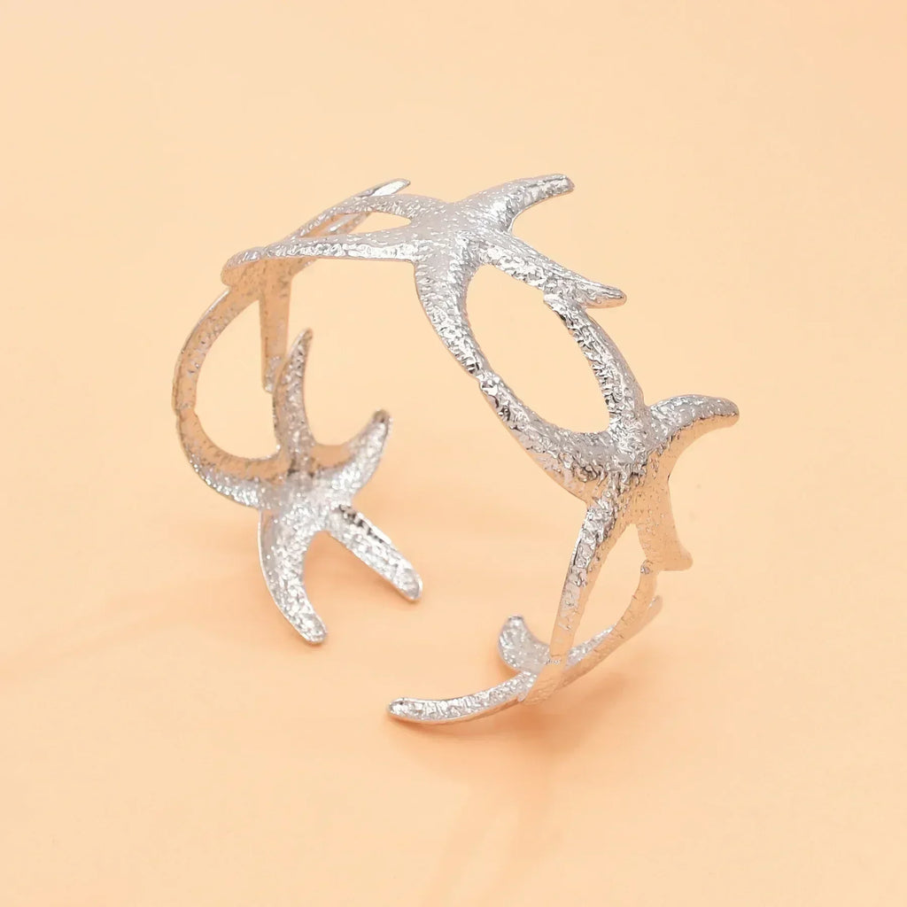 Golden Starfish Arm Cuff Bracelet for Women | Sidewalk Aura