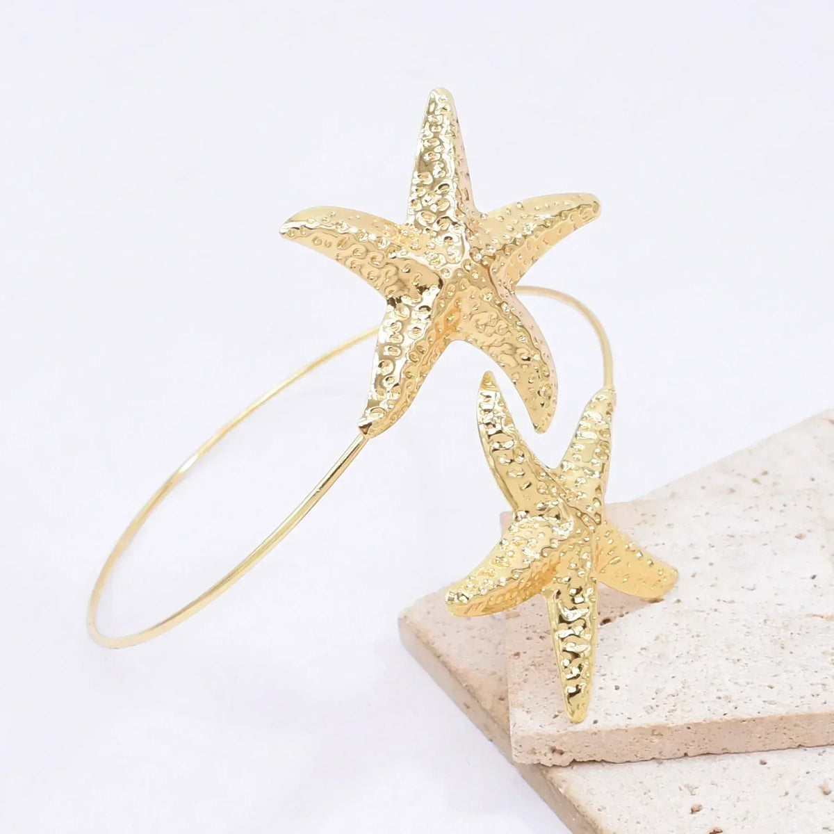 Golden Starfish Arm Cuff Bracelet for Women | Sidewalk Aura
