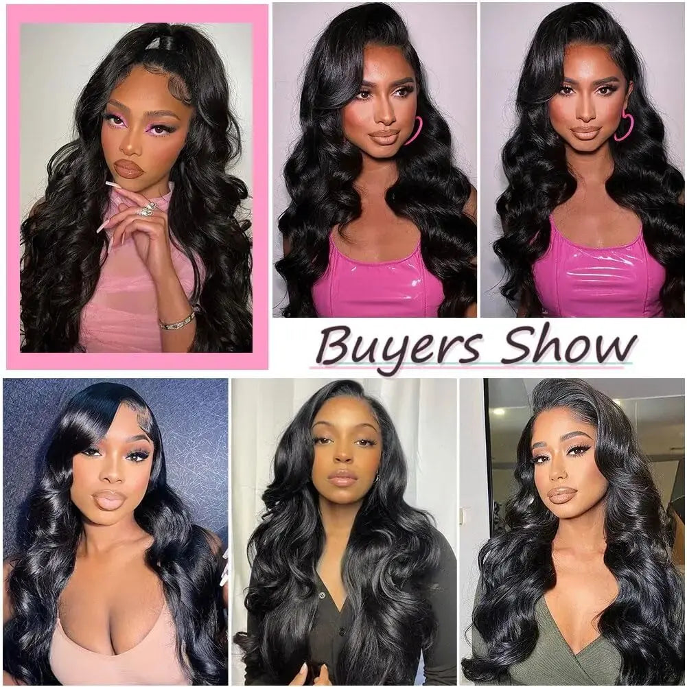 Brazilian Body Wave Human Hair Wig – HD Lace, 180%–200% Density, 16–40 Inch